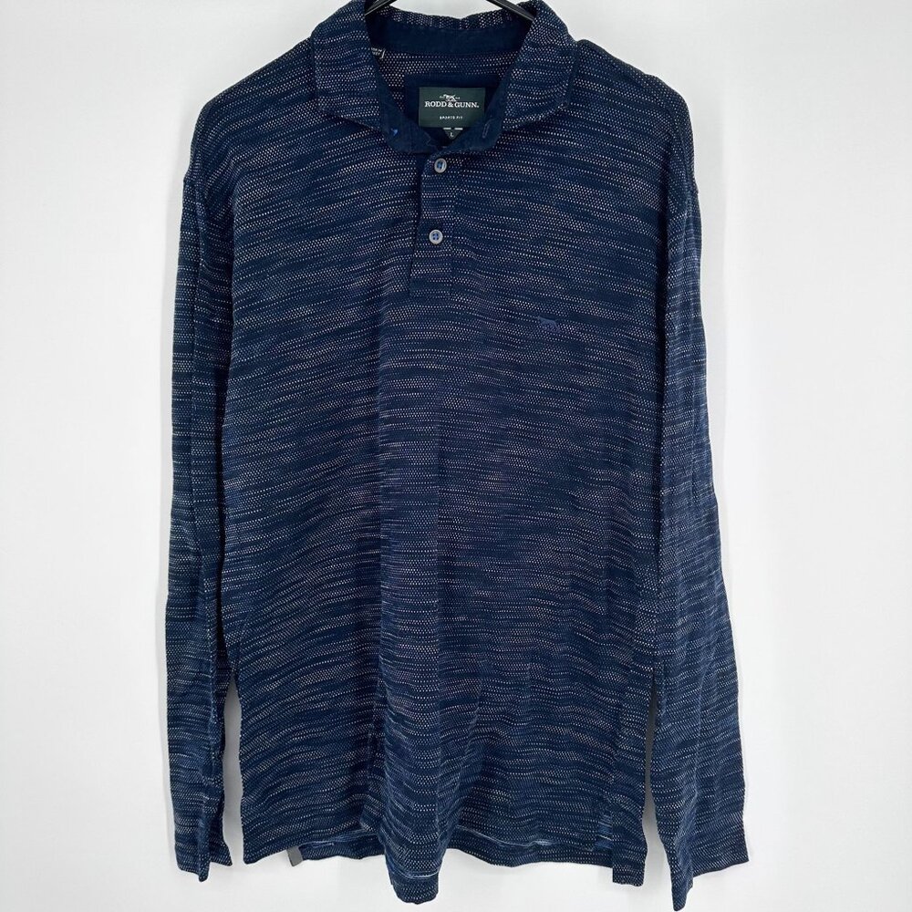 Rodd & Gunn New Zealand Bennetts Sliding Polo Sports Fit size Large‎ Blue
